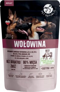Pet Republic PetRepublic karma dla psa z drobno siekaną wołowiną w sosie 500g 1