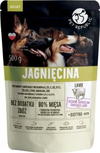 Pet Republic PetRepublic karma dla psa z drobno siekaną jagnięciną w sosie 500g 1