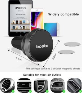 Boste Saucer Series - Uchwyt magnetyczny do samochodu do kratki nawiewu 6
