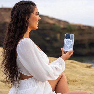 STM STM Relax Sand MagSafe - Etui iPhone 15 Pro (Clear / White) 12