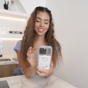 STM STM Relax Sand MagSafe - Etui iPhone 15 Pro Max (Clear / White) 11