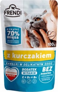Frendi kawałki w delikatnym sosie z kurczakiem dla kota 20x100g 5 smaków 2