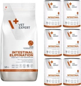 VET EXPERT VETEXPERT Dog Intestinal Elimination 12kg + Intestinal 6x400g 1