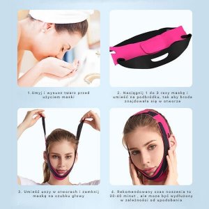 Yeye Maska modelująca owal twarzy V-line Yeye Fuksja 15
