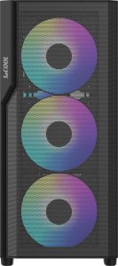 Obudowa 1stCOOL 1stCOOL skříň GAMER 5, Mid tower, AU, USB 3.0, USB-C, 2x 140 ARGB Fan, 1x 120 ARGB Fan, bez zdroje, černá 3