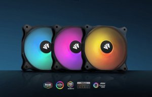 Wentylator AsiaHorse WD-001 ARGB 120mm Czarne 3-pack 3