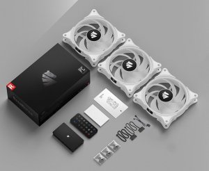 Wentylator AsiaHorse FS9002 Pro 120 mm Biały 3-pack + Hub 6