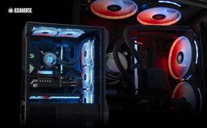 Wentylator AsiaHorse FS9002 Pro 120 mm Czarny 3-pack + Hub 4