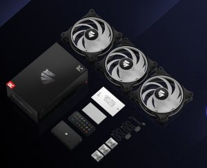 Wentylator AsiaHorse FS9002 Pro 120 mm Czarny 3-pack + Hub 6