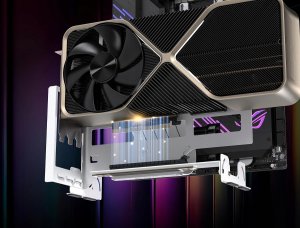 Uchwyt do karty graficznej Regulowany EZDIY-FAB Riser Biały PCIE 4.0 Vertical GPU 4