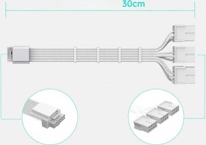 AsiaHorse Adapter przejściówka Przedłużacz 3*8 PIN 12VHPWR 600W 16 AWG AsiaHorse 4