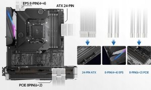 AsiaHorse Zestaw białych przedłużaczy kabli AsiaHorse do zasilacza Kable 6 KIT 16 AWG 5