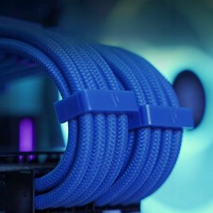 AsiaHorse Zestaw przedłużaczy kabli do zasilacza ATX 4 KIT Niebieskie 18 AWG AsiaHorse Sleeved 3