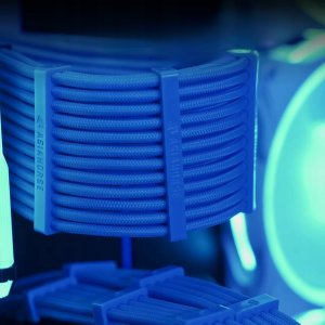 AsiaHorse Zestaw przedłużaczy kabli do zasilacza ATX 4 KIT Niebieskie 18 AWG AsiaHorse Sleeved 5