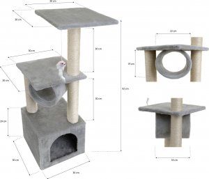 Mersjo Drapak dla kota, domek, legowisko, Double 92 cm 2