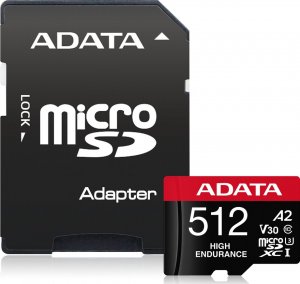 Karta ADATA ADATA MEMORY MICRO SDXC 512GB W/AD,/AUSDX512GUI3V30SHA2-RA1 1