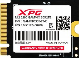 Dysk SSD ADATA Gammix S55 2TB M.2 2230 PCI-E x4 Gen4 NVMe (SGAMMIXS55-2T-C) 1