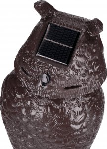 NO PEST Solarny Dźwiękowy Odstraszacz Ptaków Makieta Ptaka Sowa na Ptaki Gołębie Szpaki 11