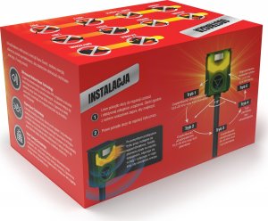 NO PEST Ultradźwiękowy, solarny odstraszacz na dzikie zwierzęta Flame Guard 16