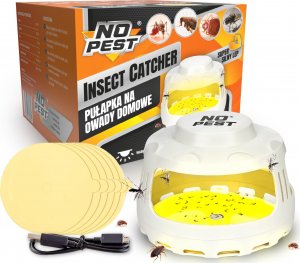 NO PEST Pułapka na Owady Insect Catcher Pułapka Lepowa Lampa Lep na Pluskwy Pchły Komary Muchy Chrząszcze Mole Ćmy 1