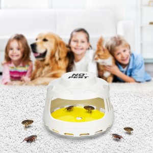 NO PEST Pułapka na Owady Insect Catcher Pułapka Lepowa Lampa Lep na Pluskwy Pchły Komary Muchy Chrząszcze Mole Ćmy 4