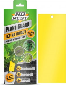 NO PEST Lep do Doniczek Szklarni Sadów 25x10cm (5 szt) Pułapki Lepowe Lepy na Mszyce Ziemiórki Muszki Mrówki i Inne Szkodniki Roślin 11