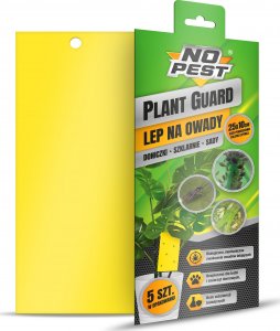 NO PEST Lep do Doniczek Szklarni Sadów 25x10cm (5 szt) Pułapki Lepowe Lepy na Mszyce Ziemiórki Muszki Mrówki i Inne Szkodniki Roślin 2