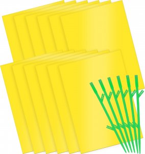 NO PEST Lep do Doniczek Szklarni Sadów 10,5x7,3cm (12 szt) Pułapki Lepowe Lepy na Mszyce Ziemiórki Muszki Mrówki i Inne Szkodniki Roślin 3