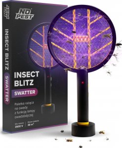 NO PEST Elektryczna Packa Paletka Łapka Insect Swatter Lampa Owadobójcza Lampa na Komary Muchy Ćmy i Inne Owady 1
