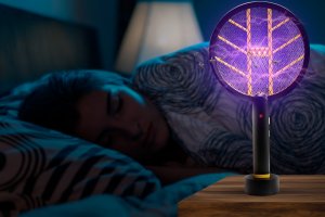 NO PEST Elektryczna Packa Paletka Łapka Insect Swatter Lampa Owadobójcza Lampa na Komary Muchy Ćmy i Inne Owady 7