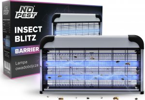 NO PEST Duża Lampa Owadobójcza Ścienna Insect Barrier Lampa na Komary Muchy Meszki Ćmy Mole Osy i Inne Owady na Ścianę 9