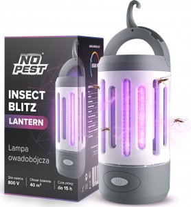 NO PEST Lampa Owadobójcza Insect Lantern Lampa na Komary Muchy Meszki Ćmy Mole Osy i Inne Owady 1