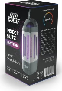NO PEST Lampa Owadobójcza Insect Lantern Lampa na Komary Muchy Meszki Ćmy Mole Osy i Inne Owady 11