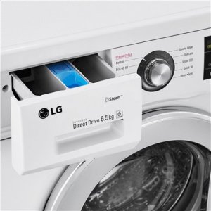 Pralka LG LG | F2J3WY5WE | Washing machine | Energy efficiency class E | Front loading | Washing capacity 6.5 kg | 1200 RPM | Depth 44 cm | Width 60 cm | Display | LED | Steam function | Direct drive | White 5