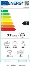 Pralka LG LG | F2J3WY5WE | Washing machine | Energy efficiency class E | Front loading | Washing capacity 6.5 kg | 1200 RPM | Depth 44 cm | Width 60 cm | Display | LED | Steam function | Direct drive | White 8