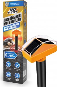 NO PEST Solarny Ultradźwiękowy Odstraszacz Kretów (2 szt) Thor Hammer Odstraszacz na Krety Nornice Węże do 1800 m 5