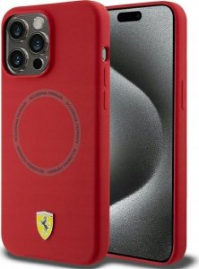 Ferrari Ferrari FEHMP15XSBAR iPhone 15 Pro Max 6.7" red/red hardcase Silicone Printed Ring MagSafe 1