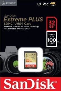 Karta SanDisk Extreme Plus SDHC 32 GB Class 10 UHS-I/U3 V30 (SDSDXWT-032G-GNCIN) 3