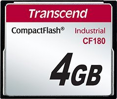 Karta Transcend TRANSCEND CompactFlash Card CF180I, 4GB, SLC mode WD-15, Wide Temp. 1