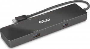 HUB USB Club 3D Club 3D dokovací stanice USB-C 3.2 Gen1 6in1 Hub 1x USB-C Video 4K60Hz, 1x HDMI 4K60Hz, 2x USB-A, USB-C PD 100W, RJ45 2