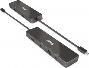 HUB USB Club 3D Club 3D dokovací stanice USB-C 3.2 Gen1 6in1 Hub 1x USB-C Video 4K60Hz, 1x HDMI 4K60Hz, 2x USB-A, USB-C PD 100W, RJ45 3