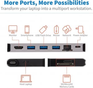 Stacja/replikator Eaton USB-C (U442-DOCK5D-GY) 11