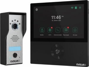 Evolveo EVOLVEO DoorPhone AHD7, Sada domácího WiFi videotelefonu s ovládáním brány nebo dveří černý monitor 1
