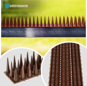AVIK Wysokie Kolce na Ptaki Gołębie Listwa Kolce Przeciw Ptakom Gołębiom - 20 sztuk (łącznie 10,4m) 3