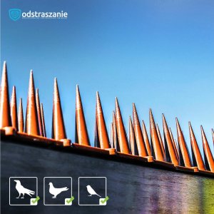 AVIK Wysokie Kolce na Ptaki Gołębie Listwa Kolce Przeciw Ptakom Gołębiom - 20 sztuk (łącznie 10,4m) 4