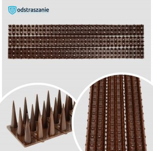 AVIK Wysokie Kolce na Ptaki Gołębie Listwa Kolce Przeciw Ptakom Gołębiom - 20 sztuk (łącznie 10,4m) 6