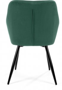 Fabryka Mebli Akord 2x Welurowe krzesło tapicerowane pikowane SJ.082 Butelkowa Zieleń 5
