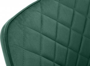 Fabryka Mebli Akord 2x Welurowe krzesło tapicerowane pikowane SJ.082 Butelkowa Zieleń 7