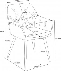 Fabryka Mebli Akord 2x Welurowe krzesło tapicerowane pikowane glamour SJ.030 Różowe 3