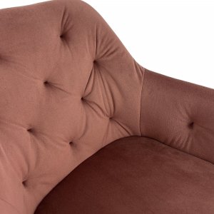 Fabryka Mebli Akord 2x Welurowe krzesło tapicerowane pikowane glamour SJ.030 Różowe 6